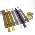 Straight glass drinking straw with Flat end